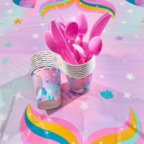 Mermaid Theme Birthday Party Tableware Package (#Type A)
